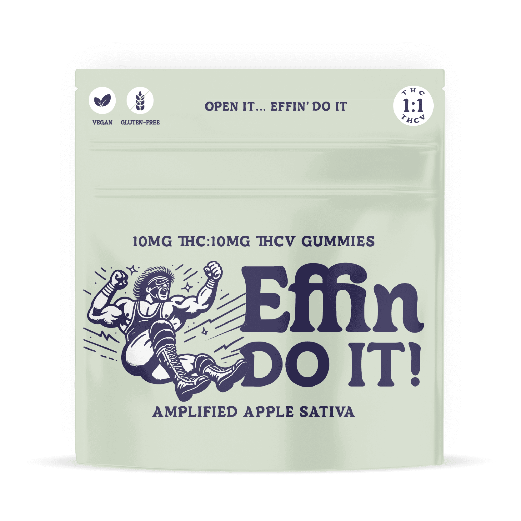 Effin Amplified Apple Gummies 1:1 THC:THCV 10pk/100mg
