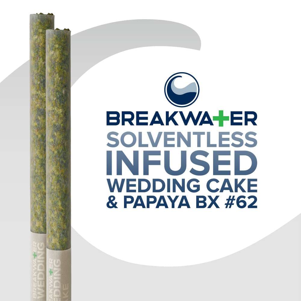 Breakwater Wedding Cake x Papaya Bx #62 Hash Infused Pre-Rolls 2pk/1g
