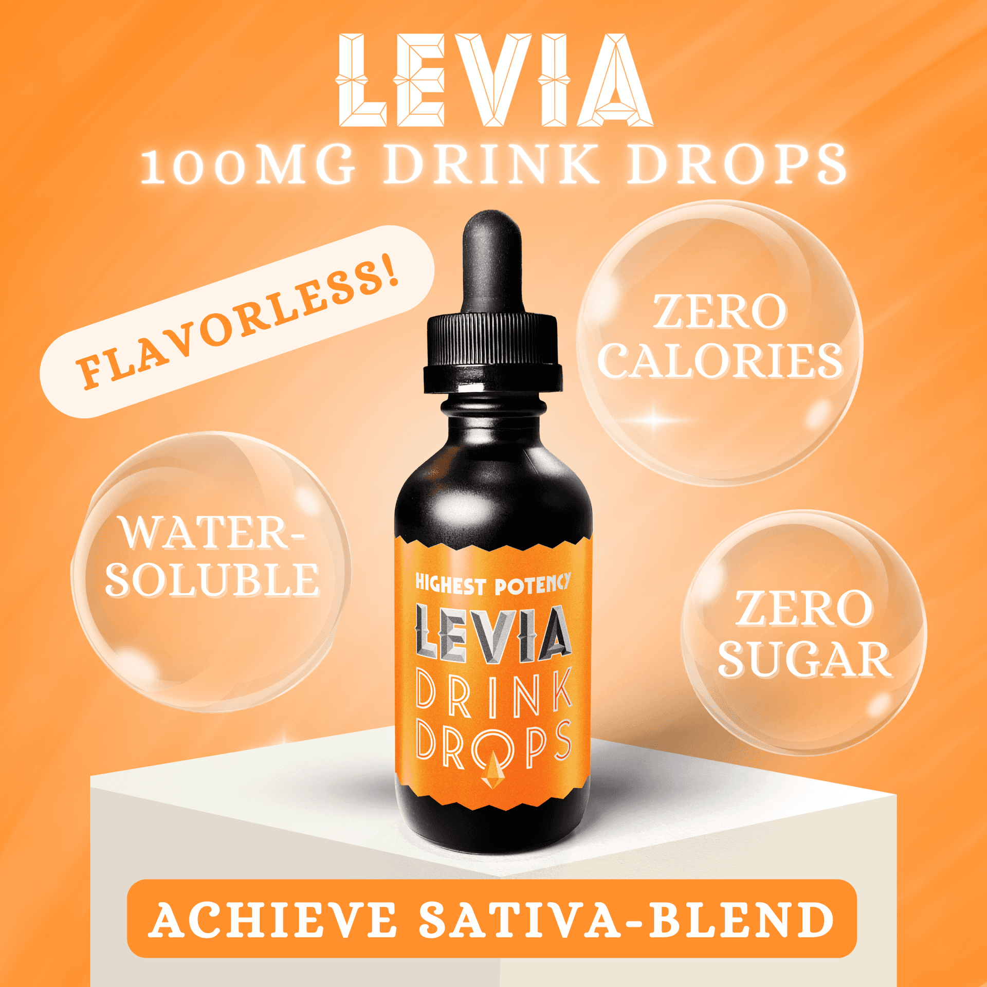 LEVIA Achieve Drops 2:1:1 THC:THCV:CBG Tincture 100mg/THC