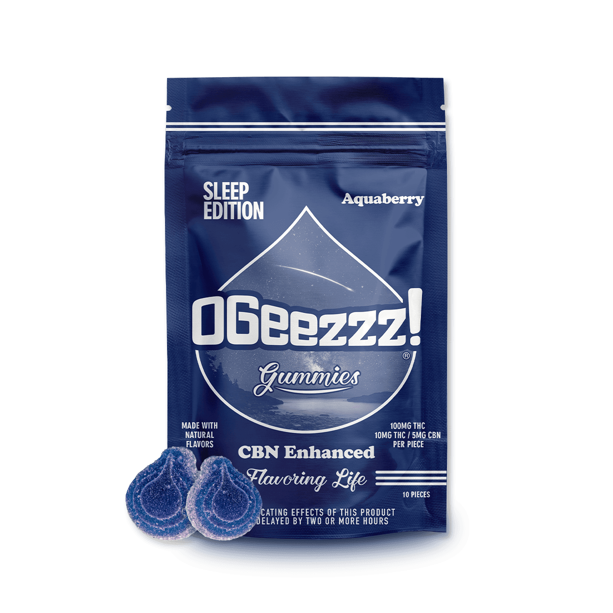 OGeez! Sleep Edition Aquaberry Gummies 2:1 THC:CBN