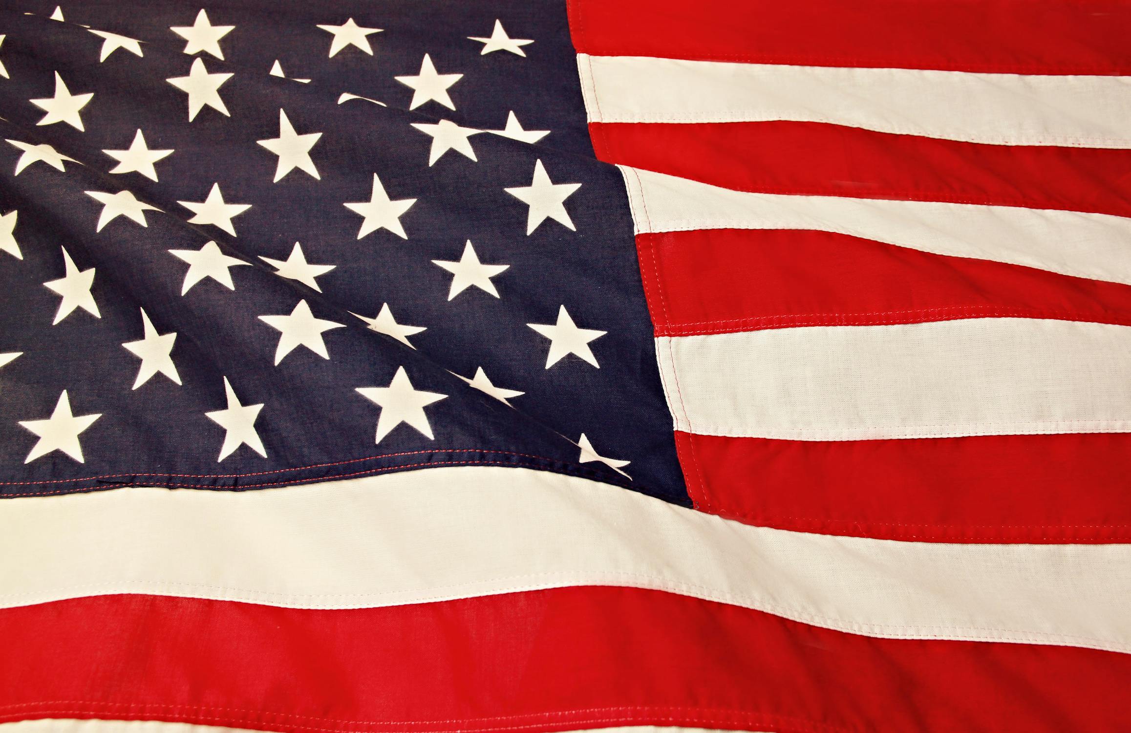 American flag honoring veterans and military service